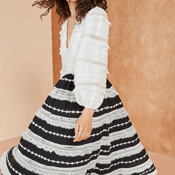 NWOT ULLA JOHNSON Charline Midi Dress in Eclipse S $795